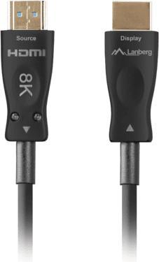 Produktbild Lanberg KABEL HDMI KABEL HDMI M/M V2.1 10M OPTYCZNY AOC CZARNY CA-HDMI-30FB-0100-BK (10 m, HDMI)