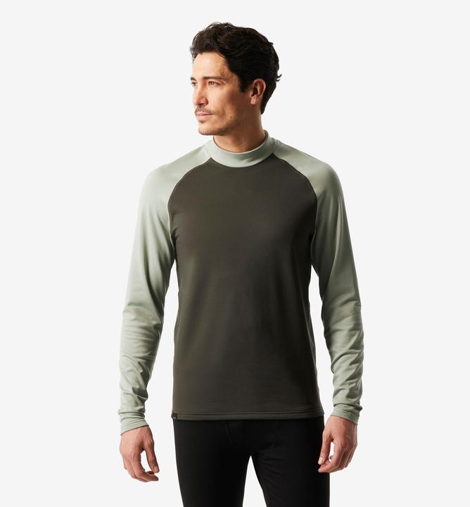 Wedze Men's ski underwear functional shirt - BL500 dark green/light green (M)