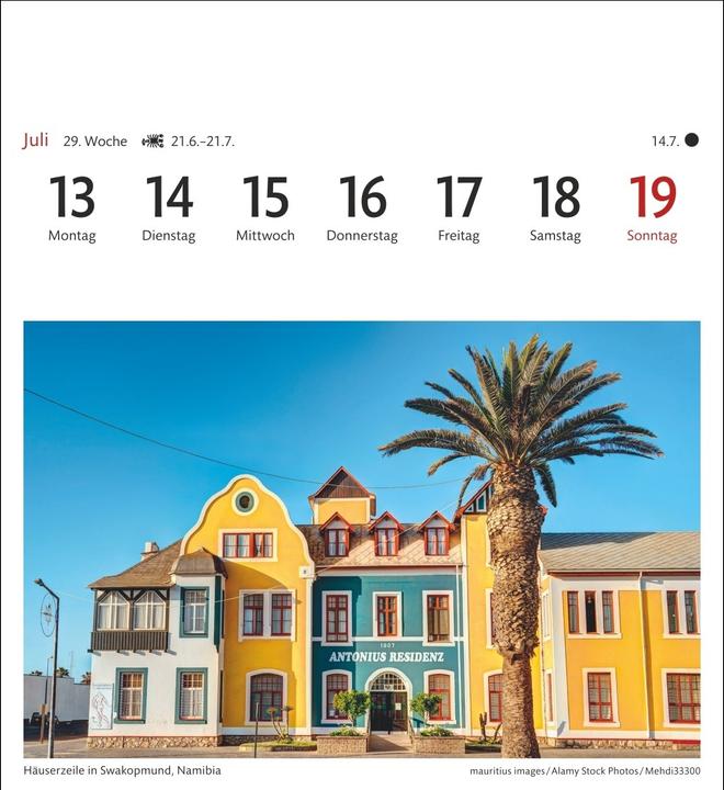 Produktbild Harenberg Südafrika & Namibia Sehnsuchtskalender 2026 - Wochenkalender mit 53 Postkarten (Harter Einband, Deutsch)