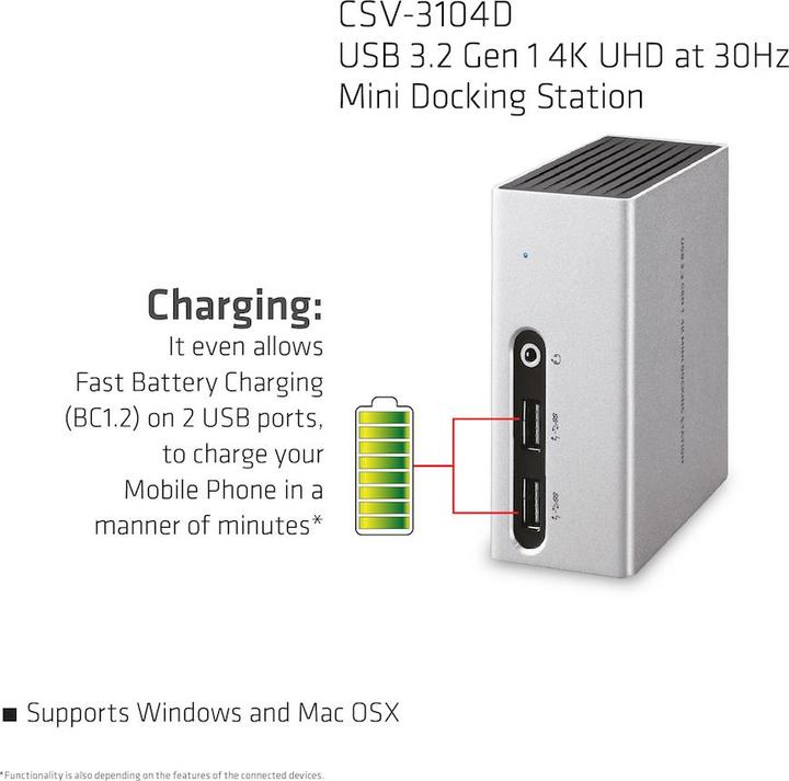 Produktbild Club 3D Csv-3104d (USB-B, 9 Ports)