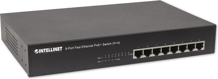 Produktbild Intellinet 8-Port Fast Ethernet PoE+ Switch 4 x PoE IEEE 802.3at/af Power-over-Ethernet Ports 4 x Standard R... (8 Ports)