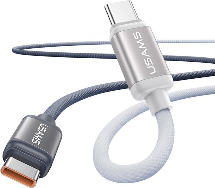 Immagine prodotto Usams Cable Bicolor Series SJ756 PD 60W USB-C/USB-C 1.2m black and white (1.20 m, 60 W)