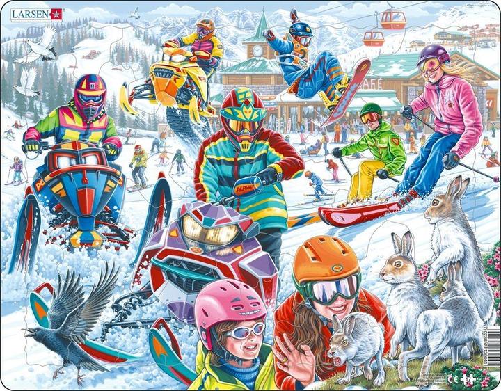 Produktbild Larsen Puzzle - Auf der Skipiste (Motiv Schneehasen) (57 Teile)
