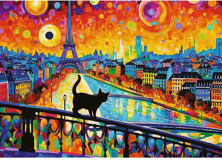 Produktbild Trefl Puzzle 1000 - Katze in Paris (1000 Teile)