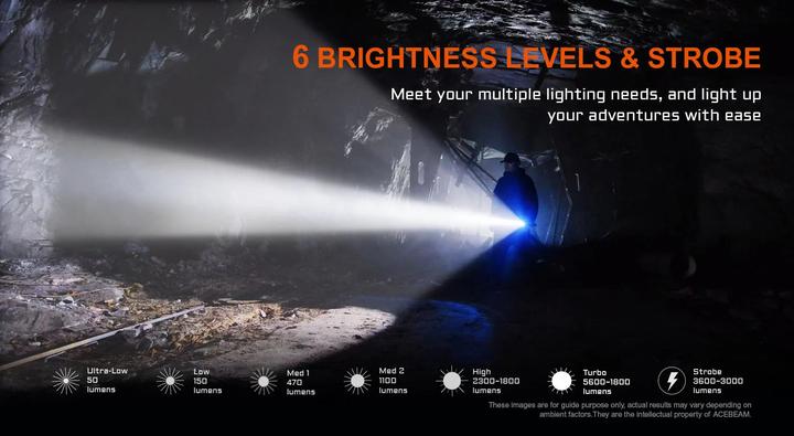 Produktbild AceBeam P20 Professionelle Lang Distance Lampe (26.75 cm, 5600 lm)