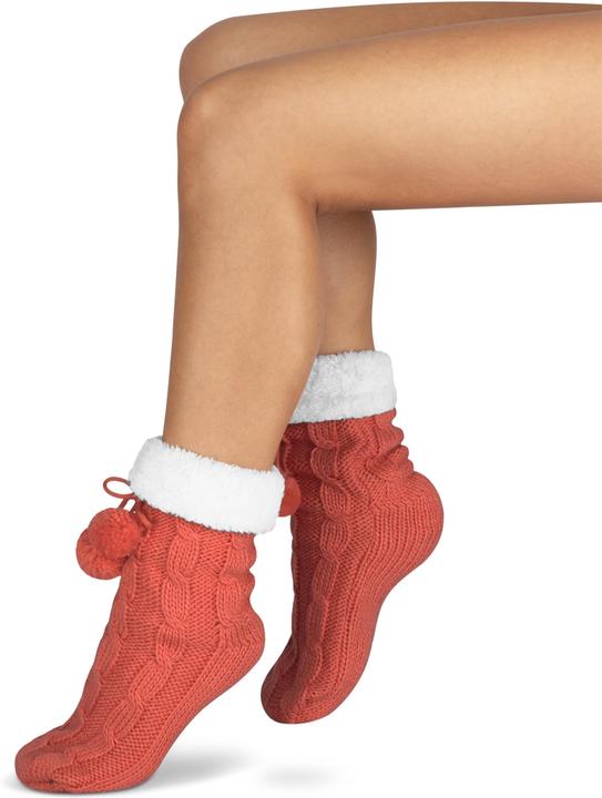 Produktbild Normani Strick-Hausschuhe mit Bommeln und ABS (Einzelpack, 36 - 40)