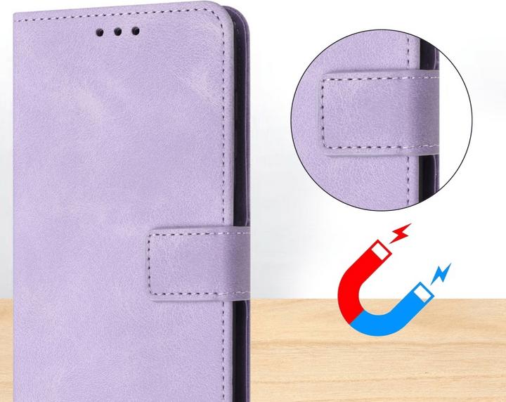 Immagine prodotto Cover-Discount Galaxy S25 / S24 – Wildleder Look Etui im Vintage Design (Samsung Galaxy S24, Samsung Galaxy S25)
