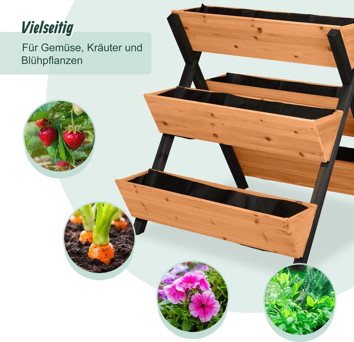 Productafbeelding Relaxdays Vertikalbeet mit 5 Kästen
