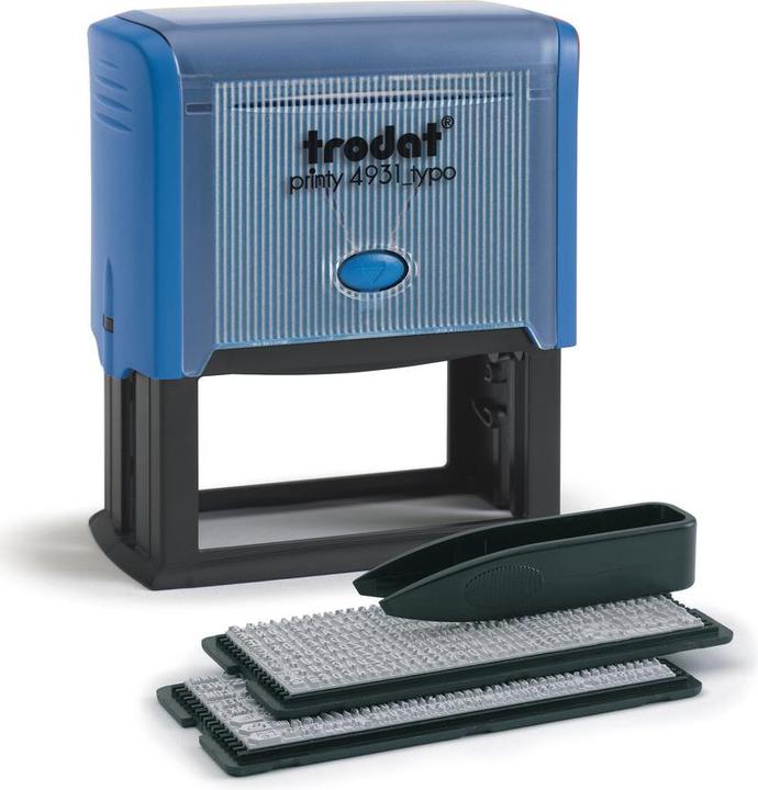 Image du produit Trodat Tampon Printy Typom/SB bleu ciel+cassette noir 4931