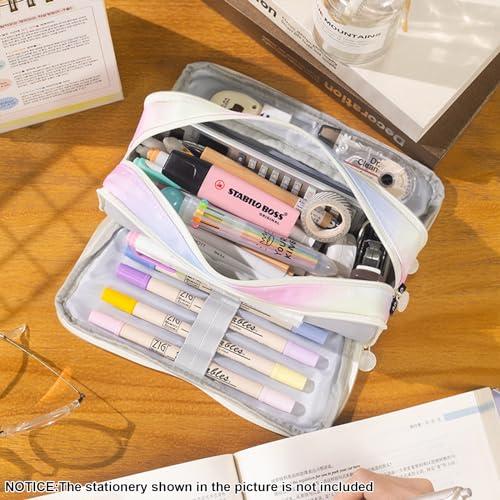 Actual product image Only-Bags.Store Pencil Case with 3 Compartments Large Capacity Pencil Case Pencil Case for School & Office