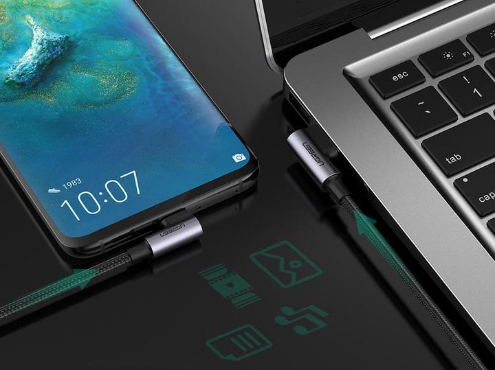 Actual product image Ugreen Right Angle USB C Quick Charging Cable (0.50 m, USB 2.0)