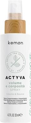 Kemon Actyva Volumen und Körper Bodyfying Spray mit Leinsamen Anti-Statik-Effekt Silikonfrei 125ml (125 ml)