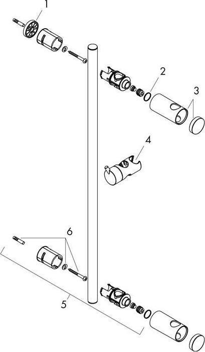Produktbild hansgrohe Unica Duschstange Reno 72 cm