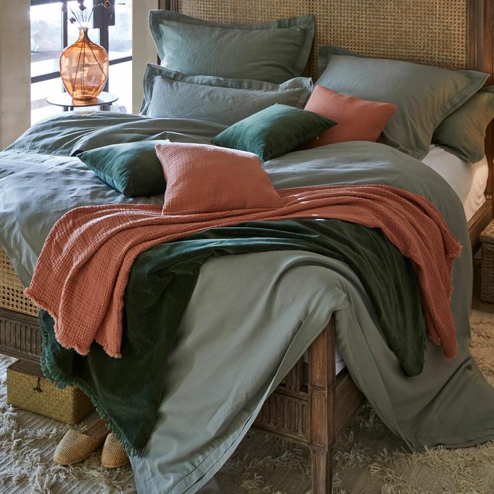 Actual product image Loberon Plaid Maelis dark green (H, 130 cm)
