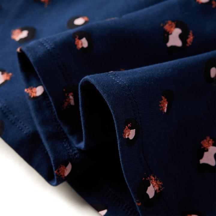 Produktbild VidaXL Kinderkleid mit Langen Ärmeln Marineblau 92,Material: 95 (92)