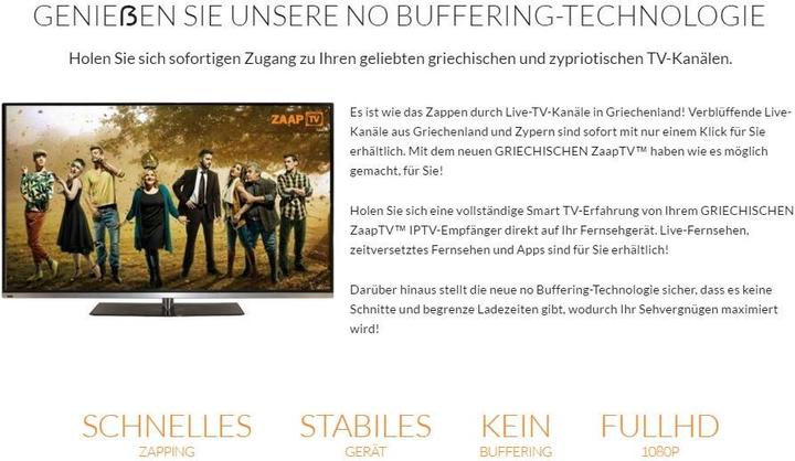 Produktbild ZaapTV Greek HD IPTV Mediaplayer, WiFi (IPTV (ready))