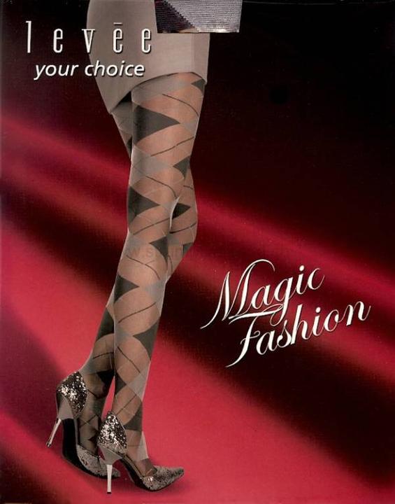 Immagine prodotto Levee Fashion Raute Collant moda, colore 385 nero-griggio, taglia 38-40 (20 DEN, 38 - 40)