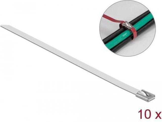 Immagine prodotto Delock Fascetta in acciaio inox 500x7,9 10 pz. (Fascette in metallo, 500 mm, 10 pz.)