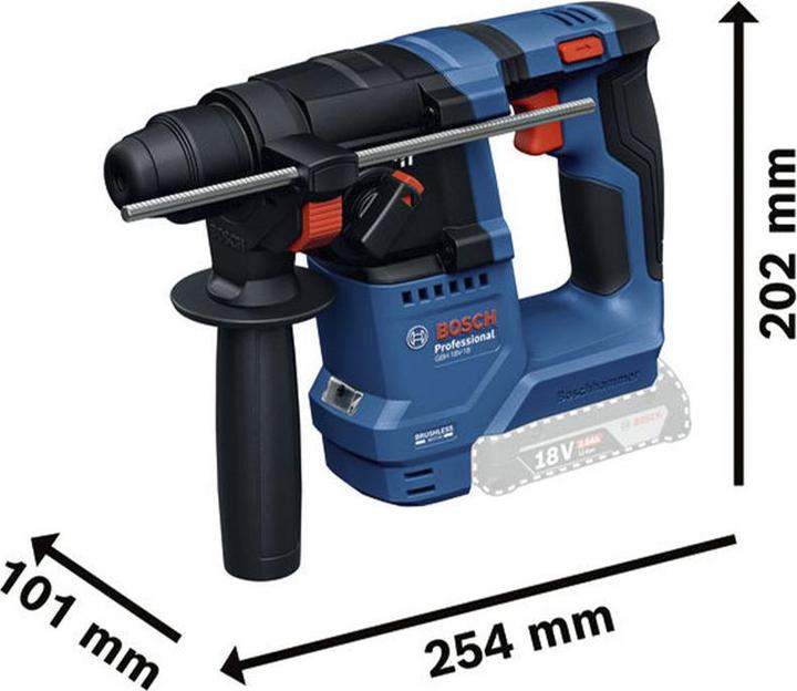 Produktbild Bosch Hausgeräte GBH 18V-18 Akku-Bohrhammer SDS plus (0.611.927.003) (Akkubetrieb)