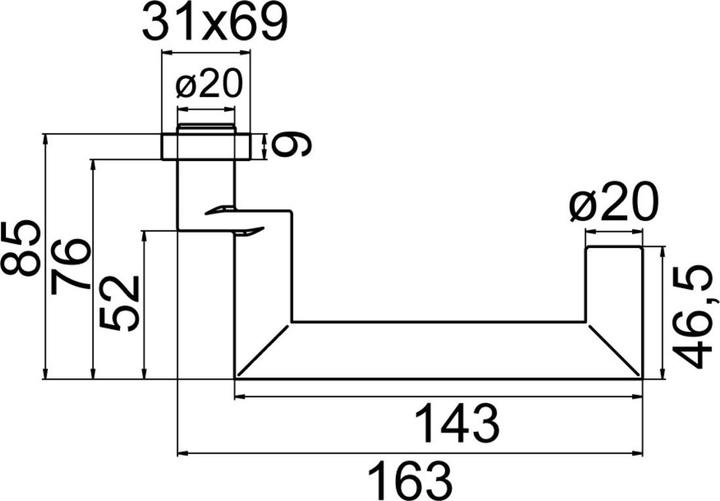 Productafbeelding Dormakaba Deurkruk halve sets OGRO 8907 A FS (Deurgreep)