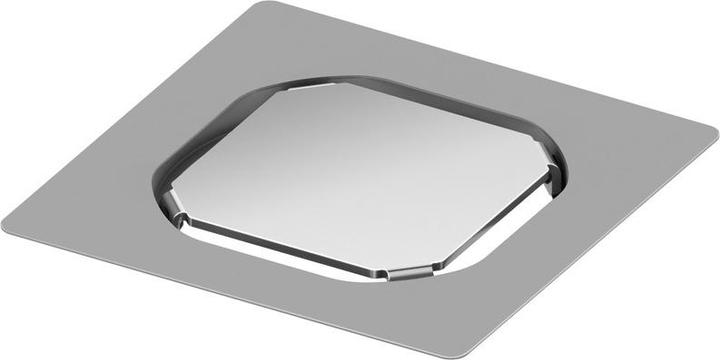 TECE TECEdrainpoint S befliesbarer Aufsatz, Edelstahl, 100x100mm, rahmenlos (140 mm)