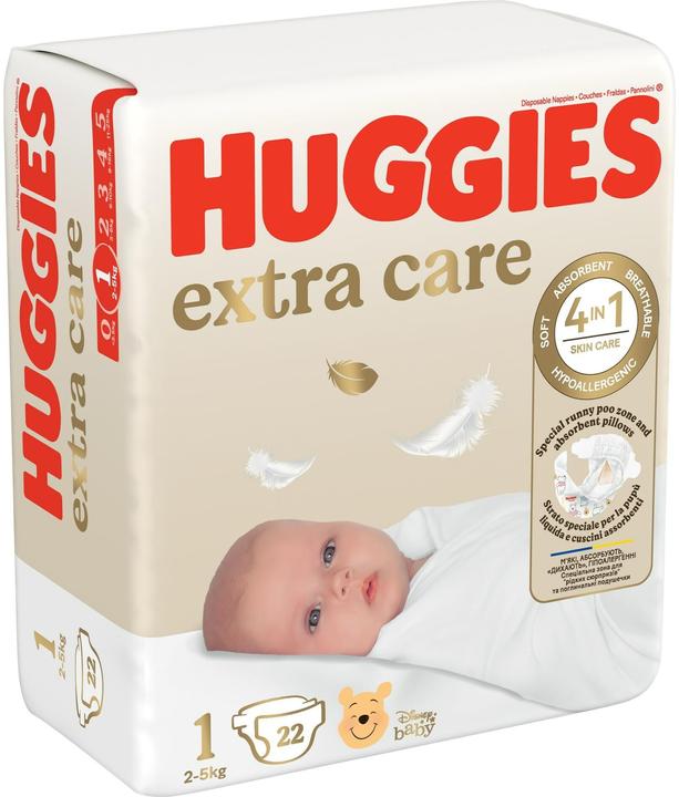 Produktbild Huggies Extra Care (Gr. 1, Halbmonatsbox, 22 Stück)