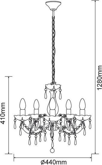 Image du produit Globo Chandelier Cuimbra Ii (44 cm)