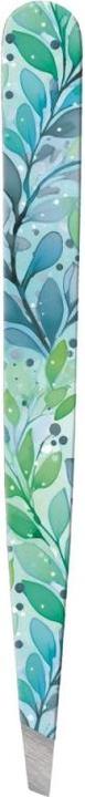 Hausmann Pinzette schräg Floral türkis/blau