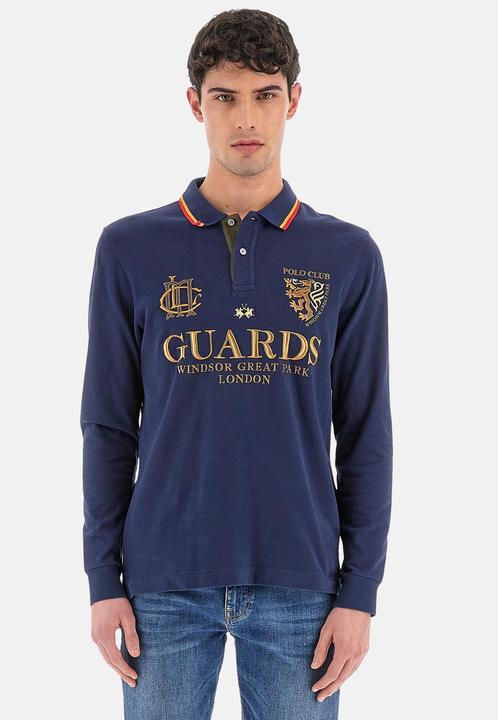 Produktbild La Martina Poloshirt Langarm-Poloshirt regular fit Westin mit Logo-Details (M)