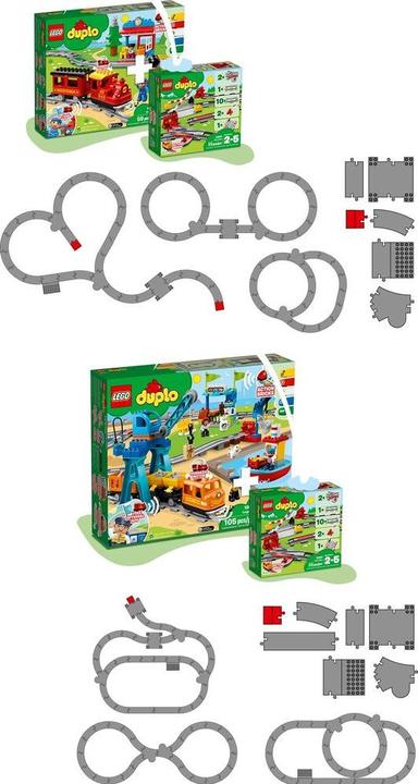Produktbild LEGO Eisenbahn Schienen (10882)