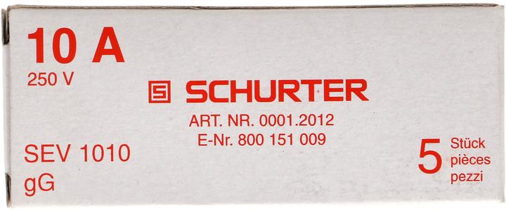 Max Hauri Schurter DT, 5 pièces (Fusible diazé, 10 A, Paresseux)