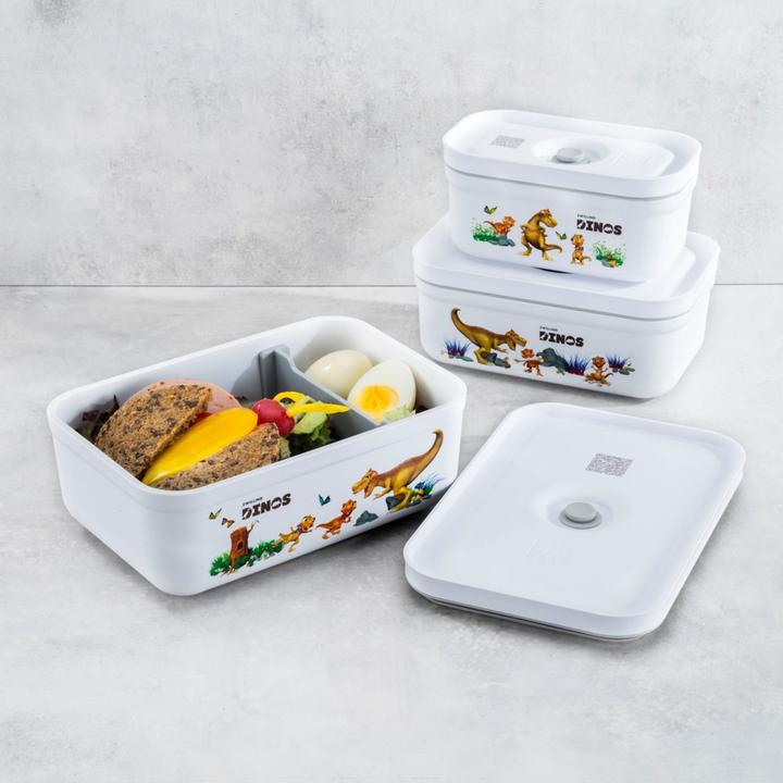 Actual product image Zwilling Vakuum-Lunchbox, M | Kunststoff | weiss | Dinos