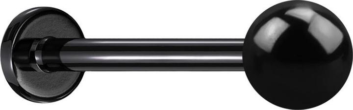Image du produit Star Piercing Labret Micro Threadless noir avec boule (sans laiton, Acier chirurgical 316L)
