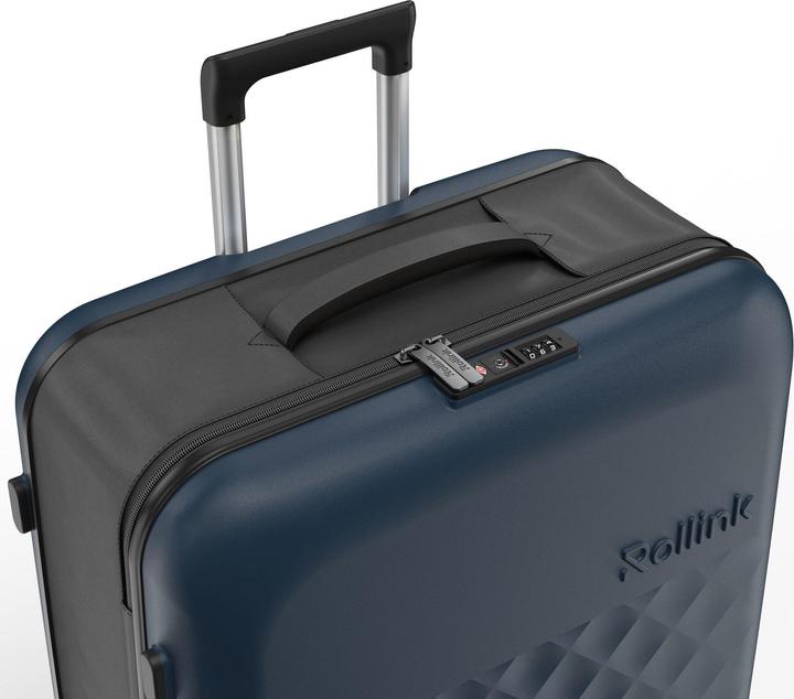 Actual product image Rollink Harde suitcase / Trolley / Travel case - Vega 360 - 76 cm - Blauw (105 l, L (90 - 115l))