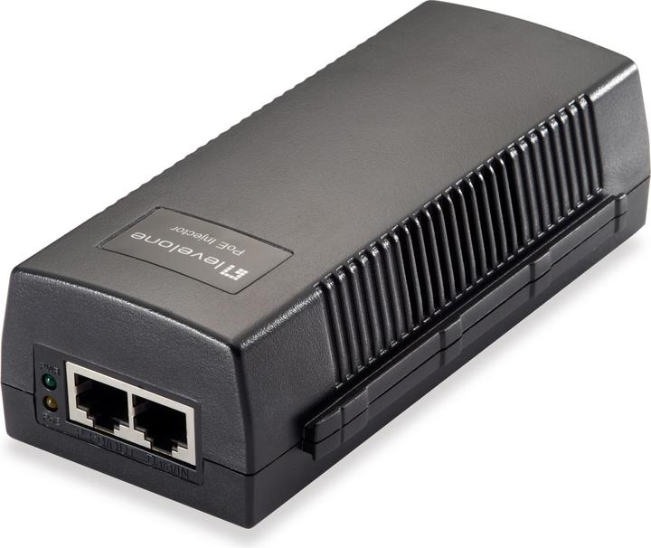 Actual product image LevelOne GE PoE Injector Adapter POI-3010 PoE (802.3at (PoE+), 802.3af (PoE), 30 W)