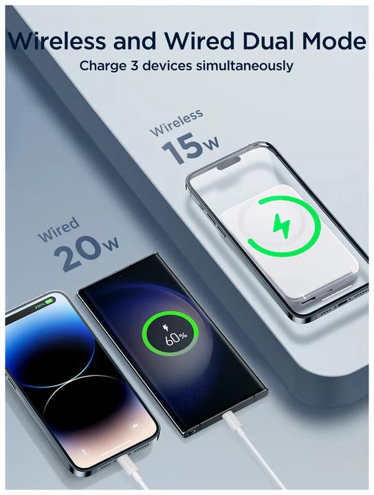 Immagine prodotto Joyroom Mini magnetico (10000 mAh, 20 W, 15 Wh)