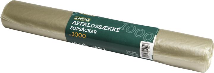 Productafbeelding G.Funder Affaldsskke helder, 120 liter, 10 poser pr. rulle - standaard kvalitet (10 x, 120 l)