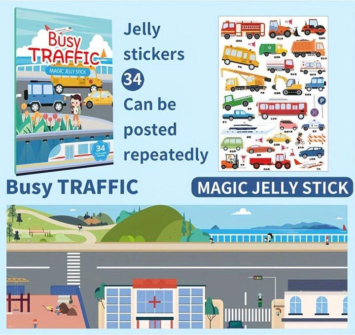 Produktbild Activity Board 1 Stück wiederverwendbare Aufkleberbücher für Kinder, wasserdichtes doppelseitiges Lernspielzeug