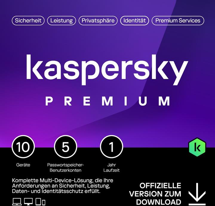 Kaspersky Premium (10 PC) (10 Utilisateur, 12 mois)