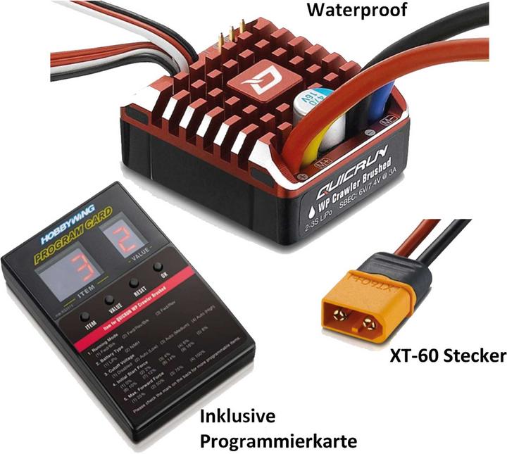 Actual product image Hobbywing Quicrun Crawler Brushed regulator