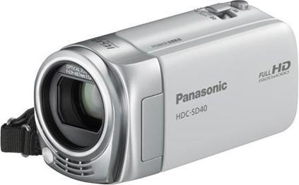 Panasonic HDC-SD40, Full-HD, Flash, 16.8x Zoom, Weiss (1200 x)