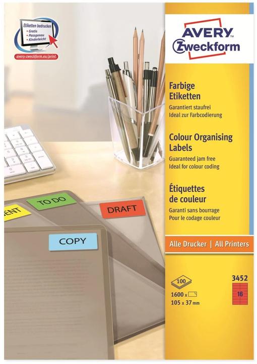 Actual product image Avery Organisational labels