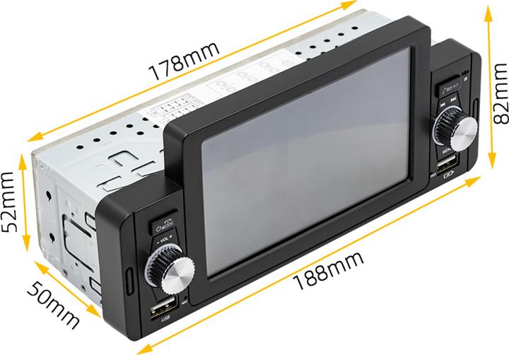 Immagine prodotto Werkstein Digitales Autoradio FM Transmitter, MP5, Bluetooth, CarPlay, Android Auto (Auto Android, MirrorLink, Apple Carplay)