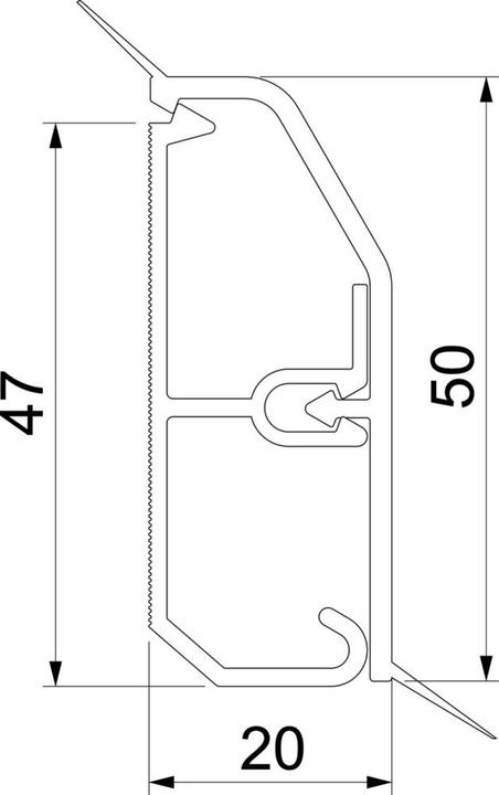 Actual product image OBO Bettermann Skirting Trunking SL-L Set 20x50 6132211 (200 cm)