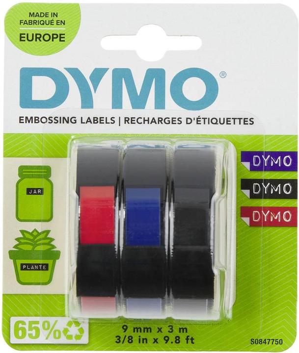 Actual product image Dymo Embossing tape 3D (0.90 cm, Red, Blue, Black)