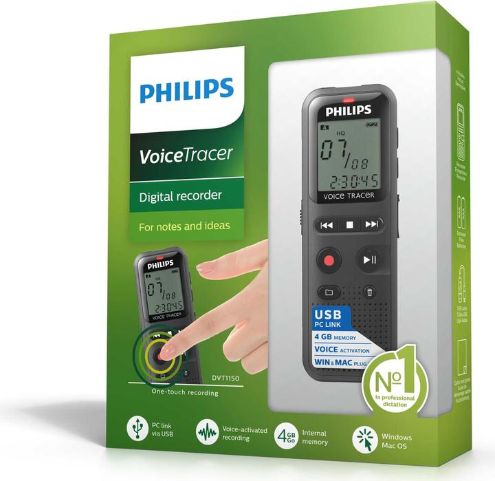 Image du produit Philips DVT1150 Voice Tracer (4 Go)