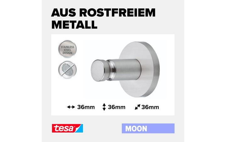 Actual product image tesa MOON Towel hook incl. adhesive solution without drilling