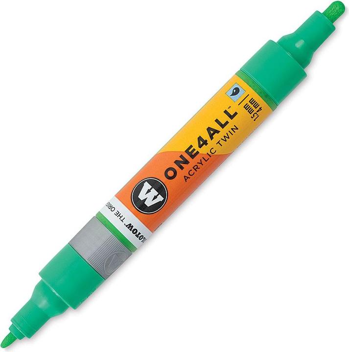 Produktbild Molotow Marqueur pour Maquettes - One4All Twin - Acrylique Vert Univers - 1,5/4mm - -222 - 14 cm (Grün, 4 mm, 1 x)