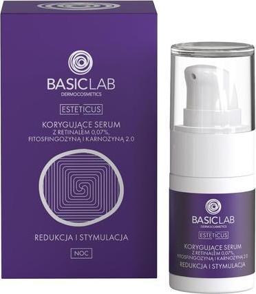 Actual product image BasicLab Esteticus Correcting Serum With Retinal 0.07% Phytosphingosine And Carnosine 2.0 Reduction (30 ml)