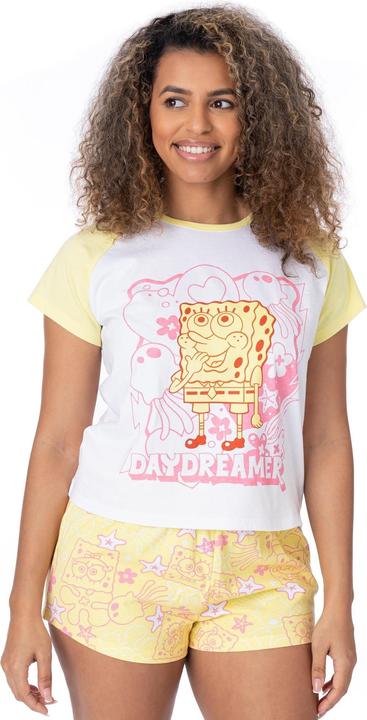 Actual product image Spongebob Squarepants Womens/Ladies Short-Sleeved Pyjama Set (M)
